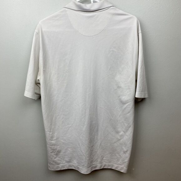 Nike Golf Men Polo Shirt Medium M White Logo Embroidered Short Sleeve Dri Fit UV - Picture 2 of 10